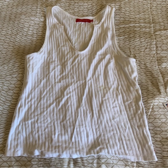 Philanthropy - Sky Ribbed Tank White Cat - Picture 3 of 7